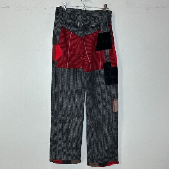 Sandrine Rose Worker Patchwork Pants Fully Lined Oversized Women's Size 31 NWT - Picture 4 of 15